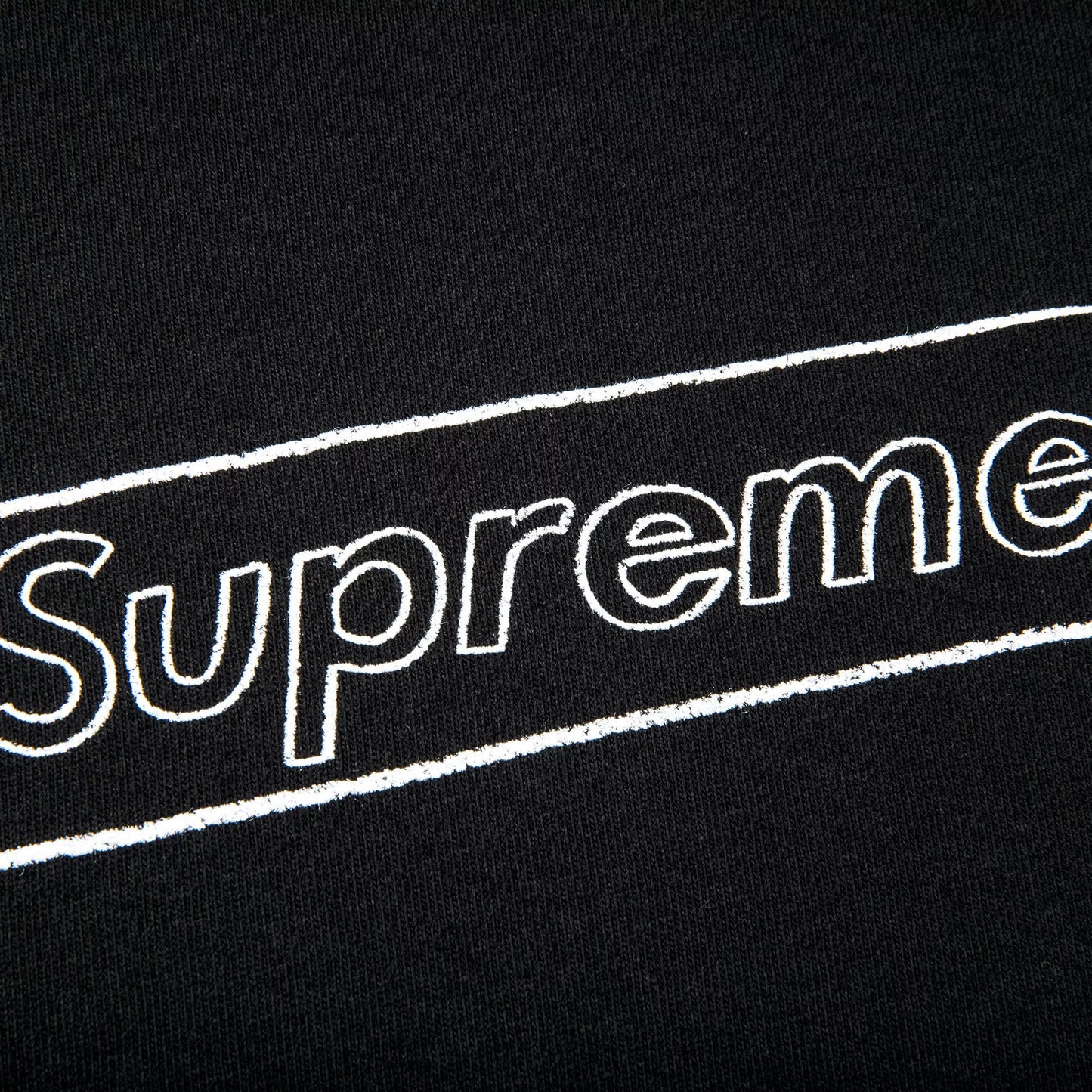 Supreme x KAWS Chalk Logo Tee 'Black'