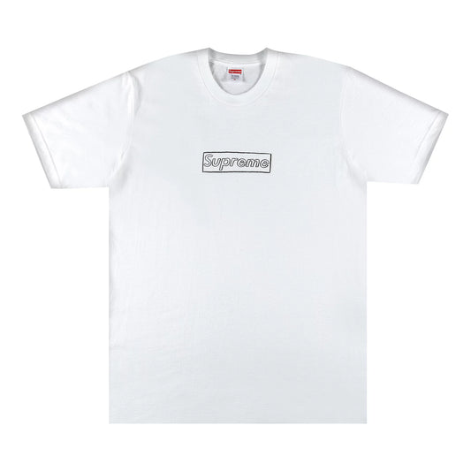 Supreme KAWS Chalk Logo Tee White