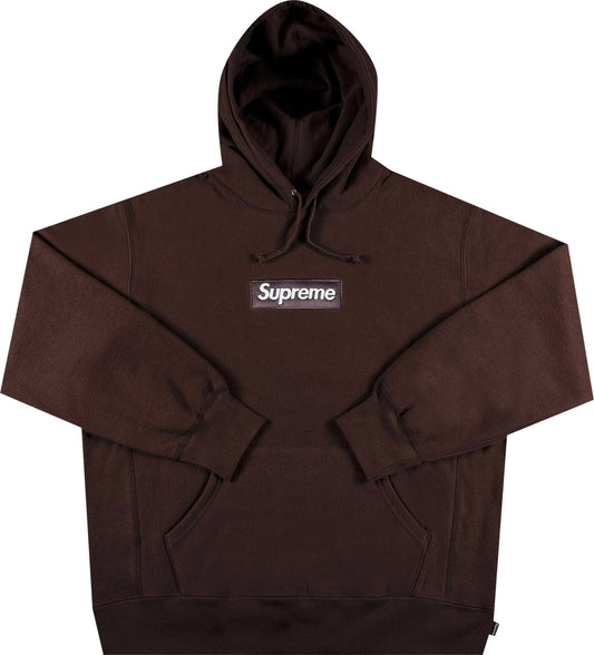 Supreme Box Logo Hooded Sweatshirt 'Dark Brown'