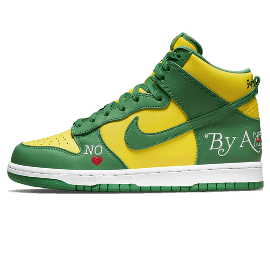 Supreme x Nike Dunk High SB 'By Any Means - Brazil'